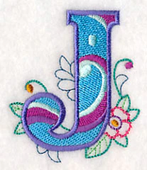 Vintage Flower Fade Letter J - 6 Inch - Image 4