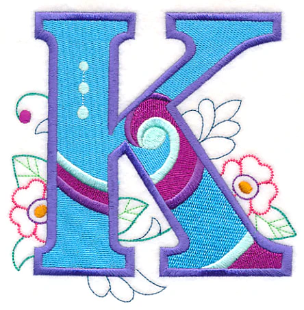Vintage Flower Fade Letter K - 6 Inch - Image 6