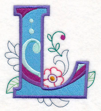 Vintage Flower Fade Letter L - 6 Inch - Image 2