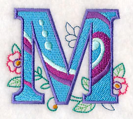 Vintage Flower Fade Letter M - 6 Inch - Image 4