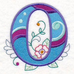 Vintage Flower Fade Letter O - 6 Inch - Image 3