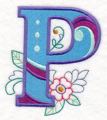 Vintage Flower Fade Letter P - 6 Inch - Image 2