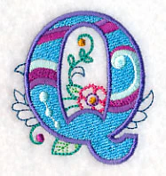 Vintage Flower Fade Letter Q - 6 Inch - Image 5