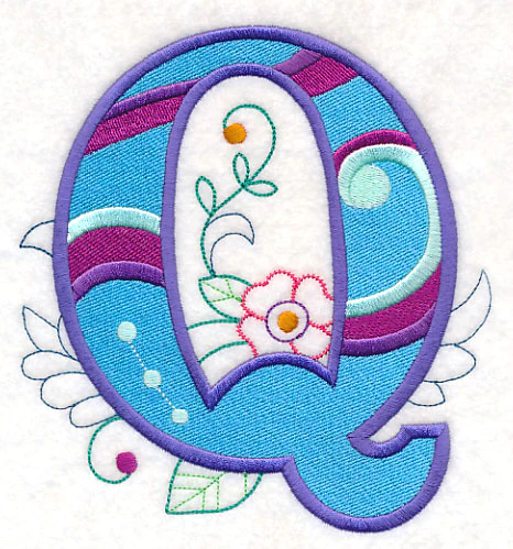 Vintage Flower Fade Letter Q - 6 Inch - Image 6