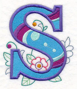 Vintage Flower Fade Letter S - 6 Inch - Image 3