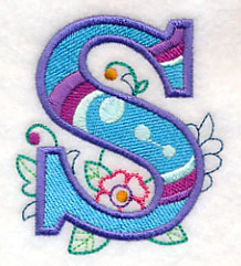 Vintage Flower Fade Letter S - 6 Inch - Image 4