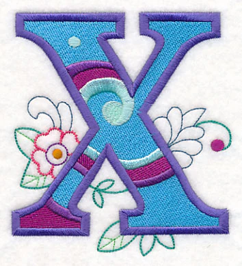 Vintage Flower Fade Letter X - 6 Inch - Image 2