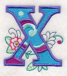 Vintage Flower Fade Letter X - 6 Inch - Image 4