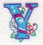 Vintage Flower Fade Letter Y - 6 Inch - Image 5