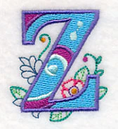 Vintage Flower Fade Letter Z - 6 Inch - Image 5