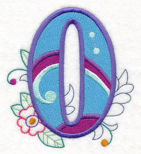 Vintage Flower Fade Number 0 - 6 Inch - Image 3