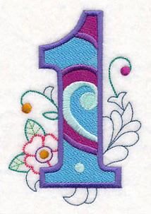 Vintage Flower Fade Number 1 - 6 Inch - Image 3