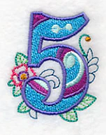 Vintage Flower Fade Number 5 - 6 Inch - Image 5