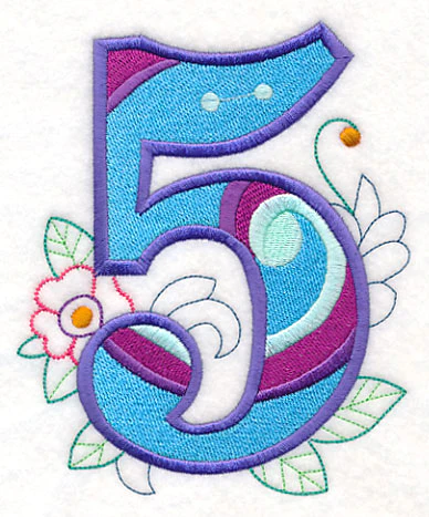Vintage Flower Fade Number 5 - 6 Inch - Image 6