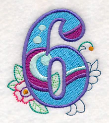 Vintage Flower Fade Number 6 - 6 Inch - Image 4