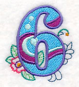Vintage Flower Fade Number 6 - 6 Inch - Image 5