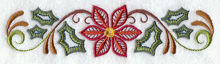 Vintage Jacobean Christmas Floral Border 2 - Image 2
