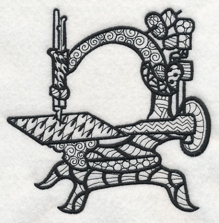 Vintage Sewing Machine 1 (Blackwork) - Image 4