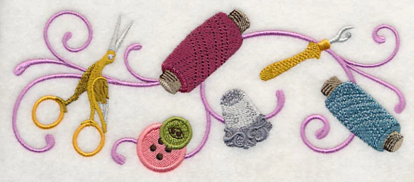 Vintage Sewing Notions Border - Image 3
