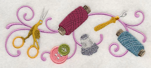 Vintage Sewing Notions Border - Image 4