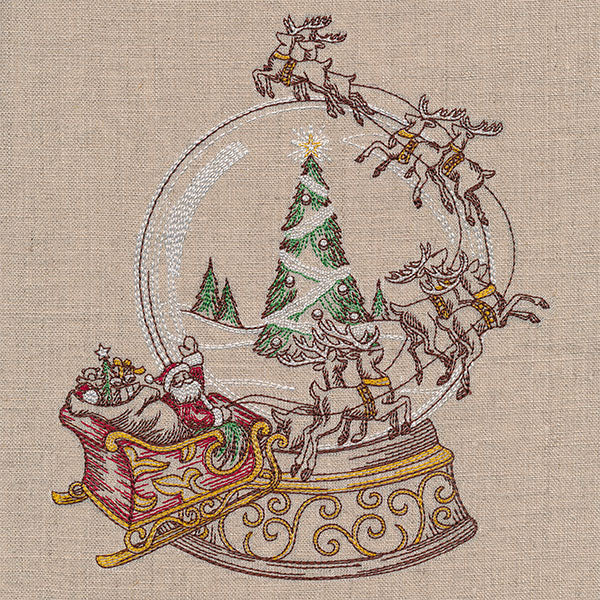 Vintage Snowglobe Santa's Flight Scene - Image 4