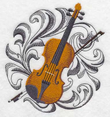 Violin with Baroque Background - Image 3
