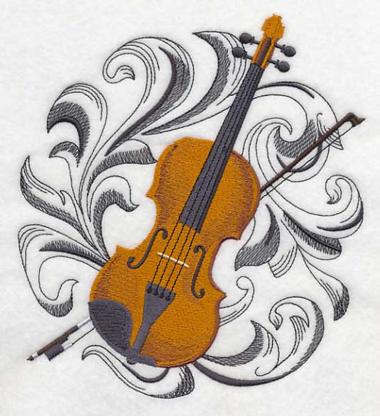 Violin with Baroque Background - Image 5