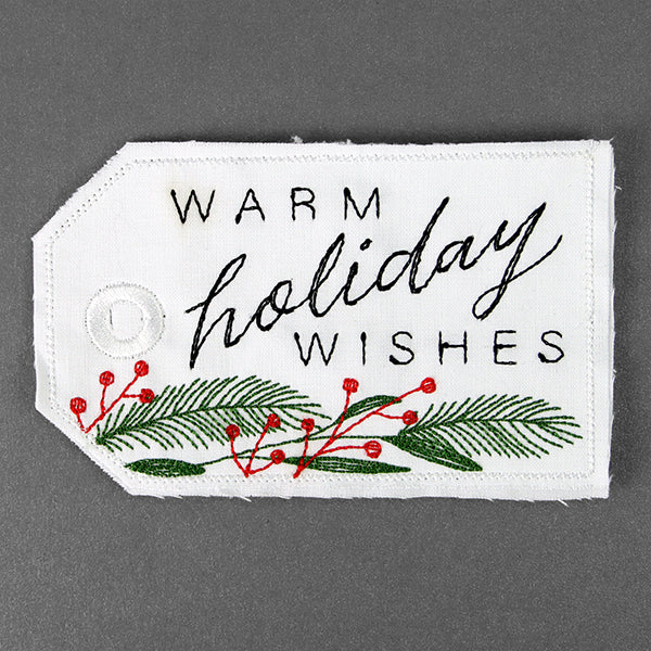 Warm Holiday Wishes Tag (In-the-Hoop) - Image 2