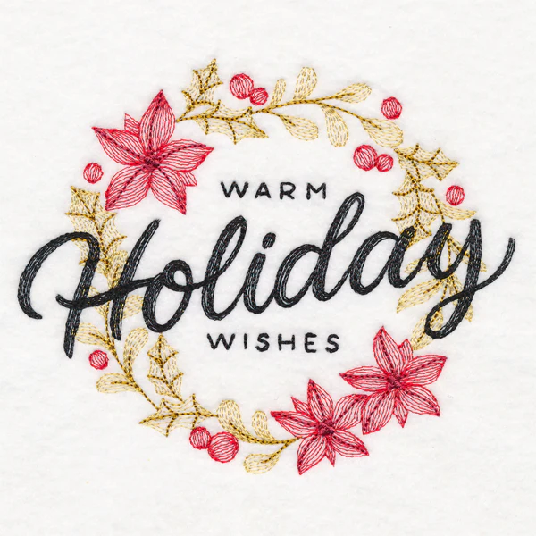 Warm Holiday Wishes Wreath - Image 3