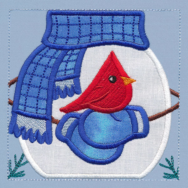 Warm Winter Welcome Snowman - Arms & Scarf (Applique) - Image 17