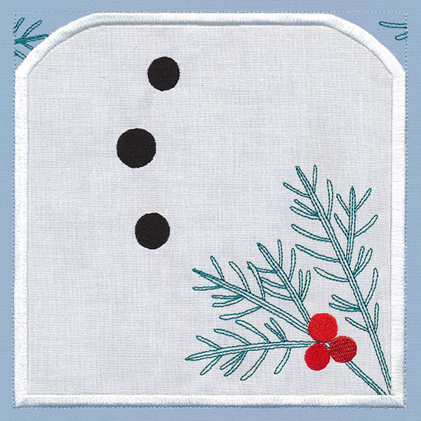Warm Winter Welcome Snowman - Bottom Buttons (Applique) - Image 21