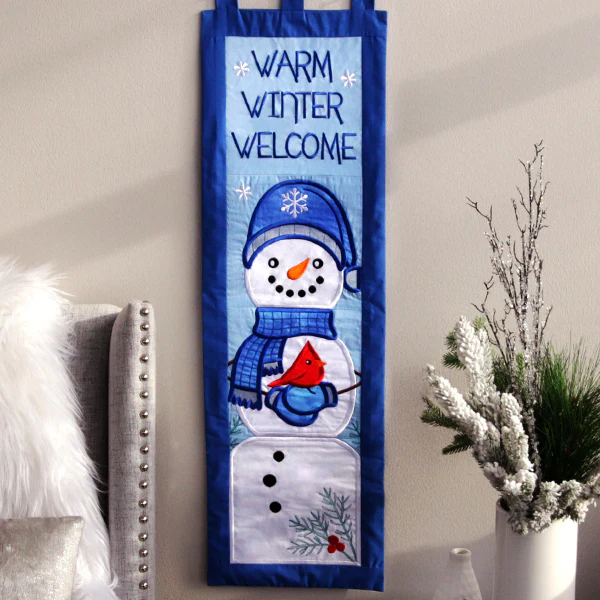Warm Winter Welcome Snowman - Head (Applique) - Image 12