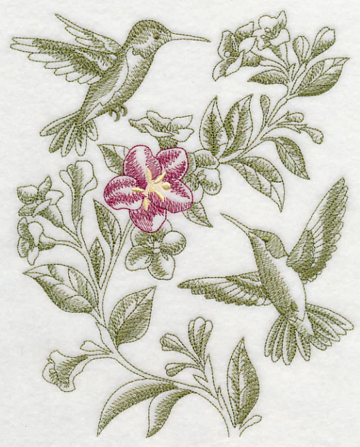 Weigela and Hummingbirds (Toile) - Image 5