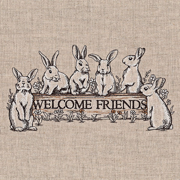 Welcome Friends Bunny Sign - Image 9