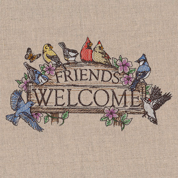 Welcome Friends Neighborhood Birds Sign - Image 3