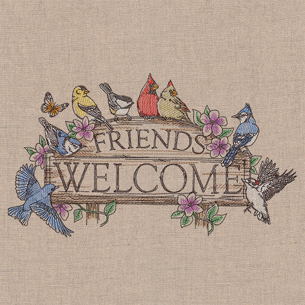 Welcome Friends Neighborhood Birds Sign - Image 5