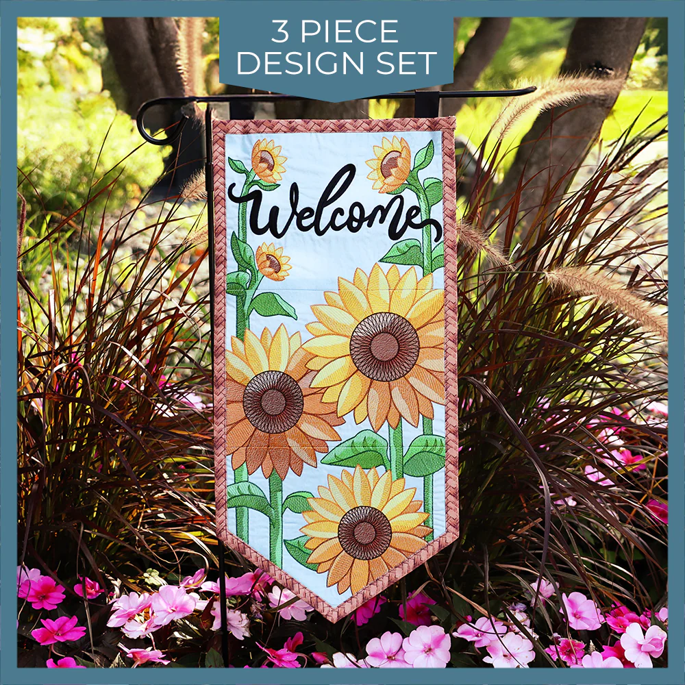 Welcome Sunflower Garden Flag - Image 6