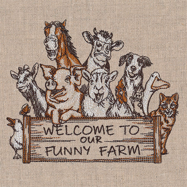 Welcome to Our Funny Farm Sign - Image 3
