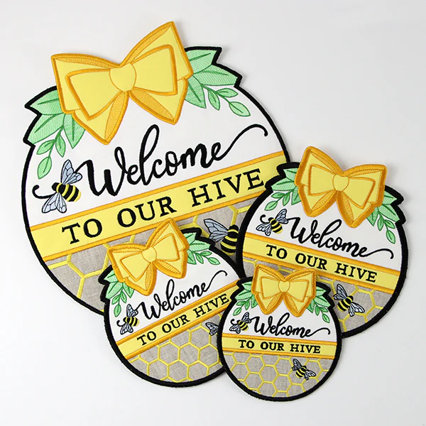 Welcome to Our Hive Sign (In-the-Hoop) - Image 5