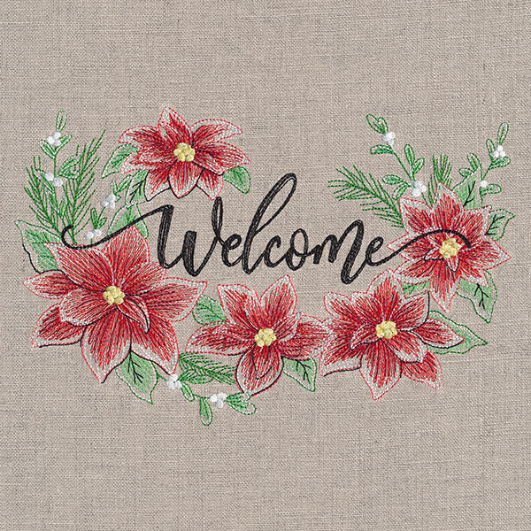 Welcome with Christmas Poinsettias - Image 3