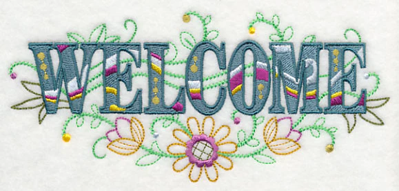 Welcome with Vintage Flower Fade - Image 3