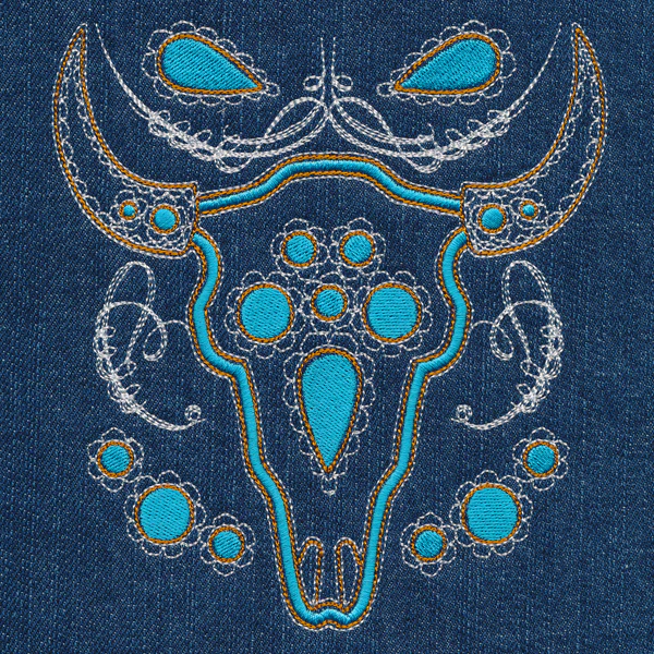 Western Steer Skull Pocket - Image 4