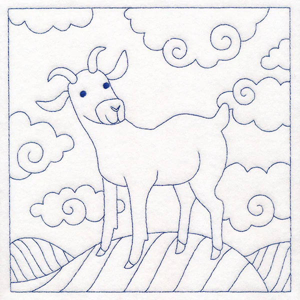 Whimsical Farm Life Quilting - Goat (Double Run)