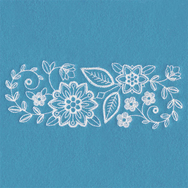 Whimsical Floral Border (Whitework) - Image 4