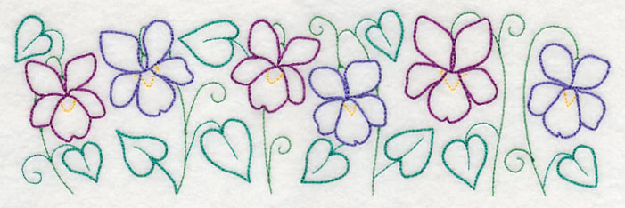 Whimsical Wood Violet Border (Vintage) - Image 2