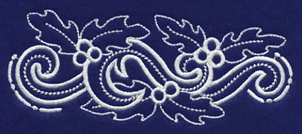 White Christmas Holly Border - Image 4