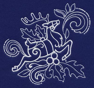 White Christmas Leaping Reindeer - Image 3