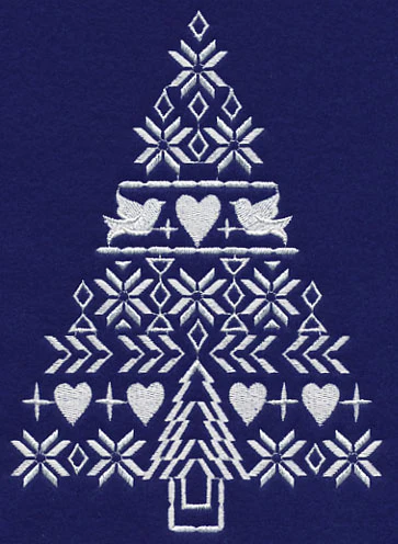 White Christmas Nordic Tree of Peace - Image 3