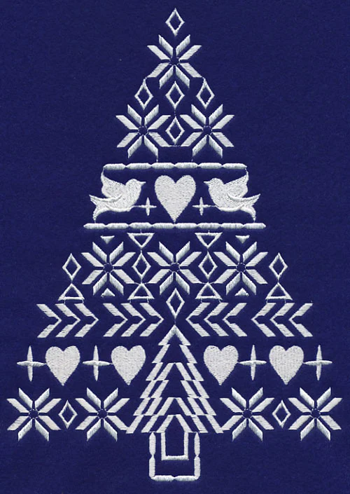 White Christmas Nordic Tree of Peace - Image 4