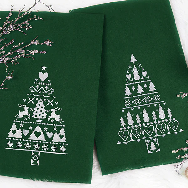 White Christmas Nordic Tree with Reindeer - Image 10